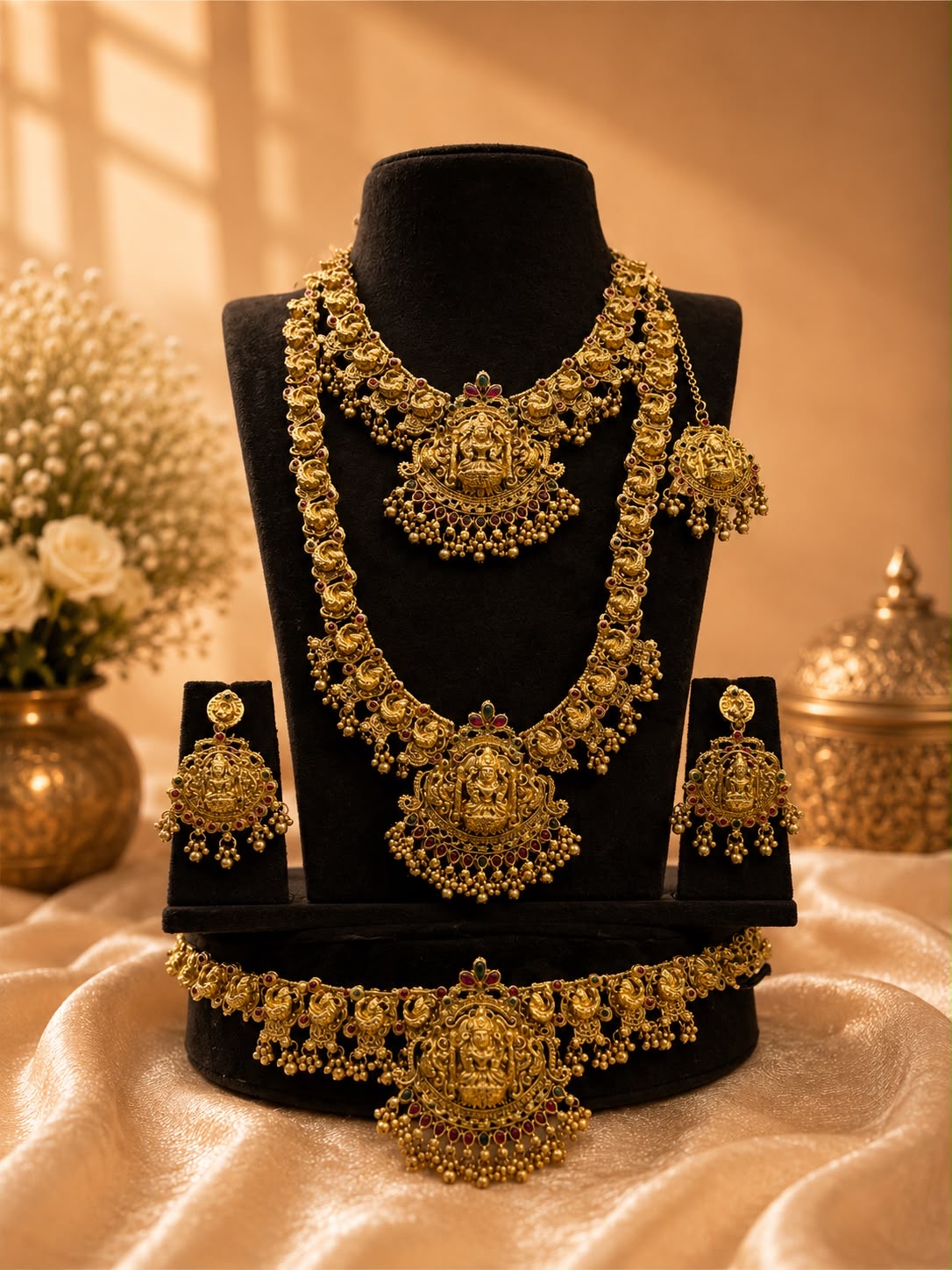 Antique Simple Designs Bridal Set