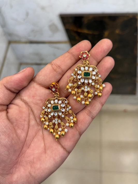 Trending Gold Beats Ruby Stone Necklace