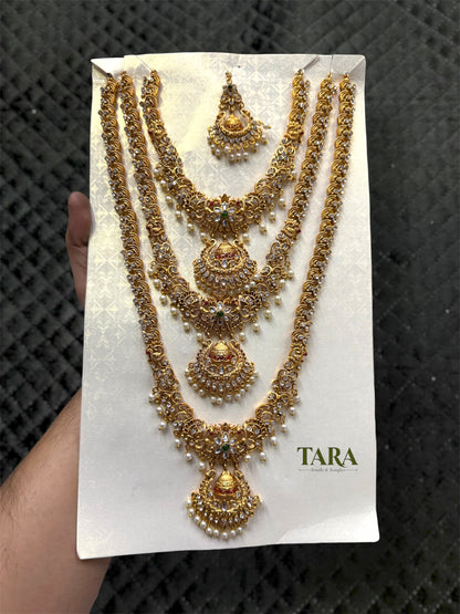 Stone Three Step Bridal Set