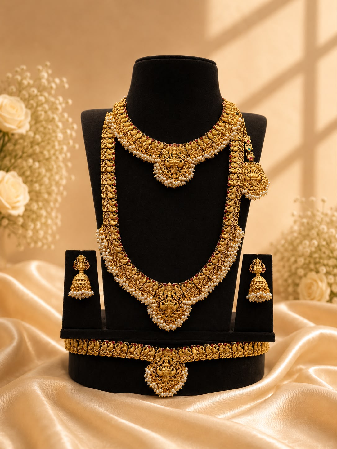 Antique Simple Beats Design Bridal Set