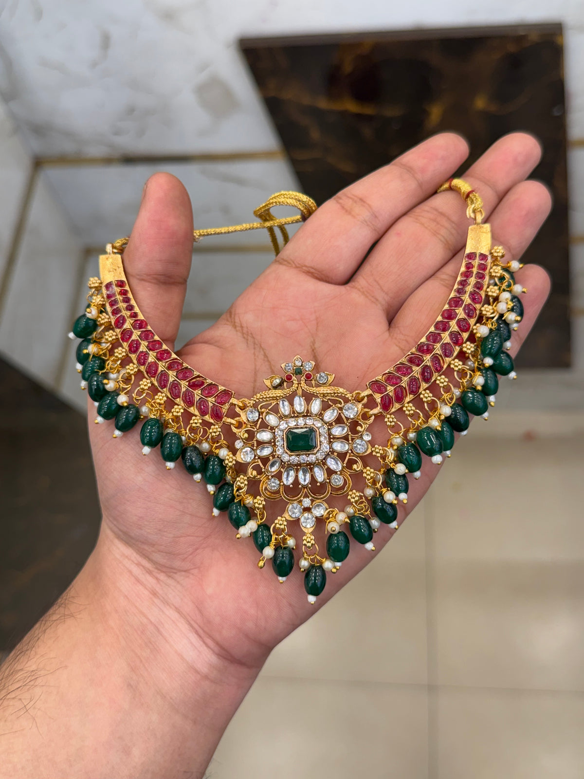 Green Beats Necklace