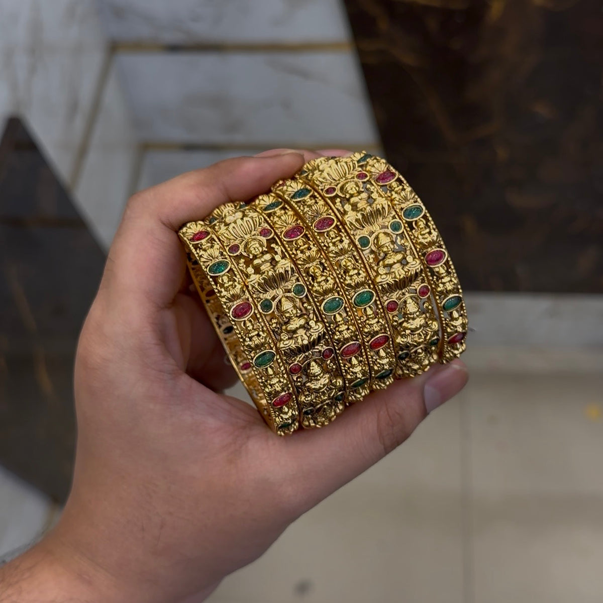 Swarnam Classic Antique Bangles
