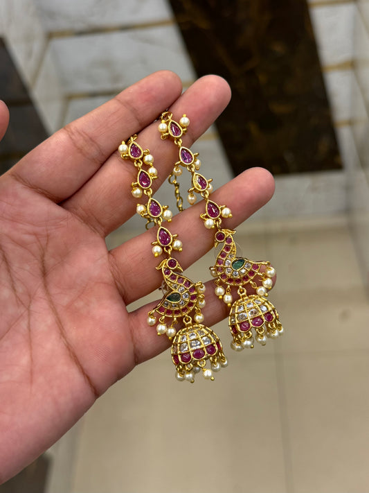 Ruby Traditional Kemp Jhumki & Mattel Set