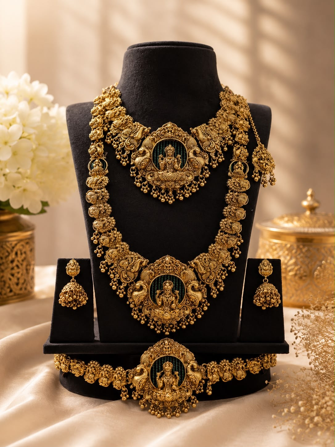 Antique Lakshmi Designs Bridal Set