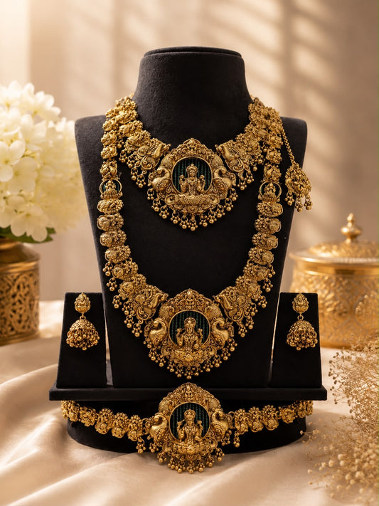 Antique Lakshmi Designs Bridal Set